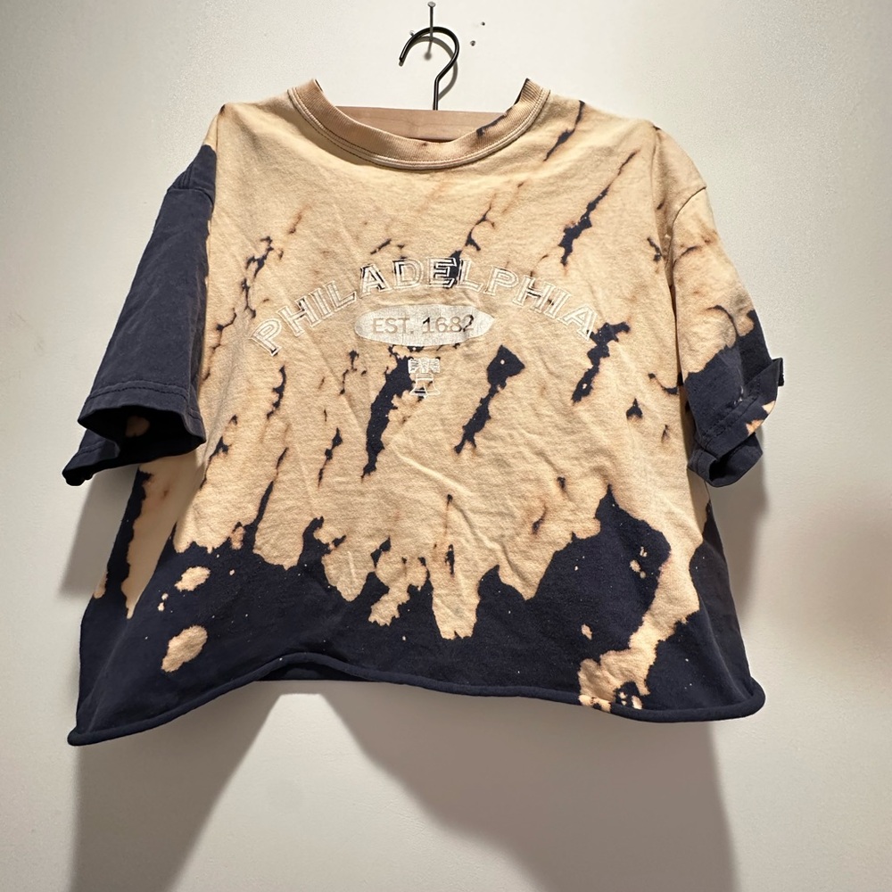 Philadelphia Grunge Bleach Dyed T-Shirt